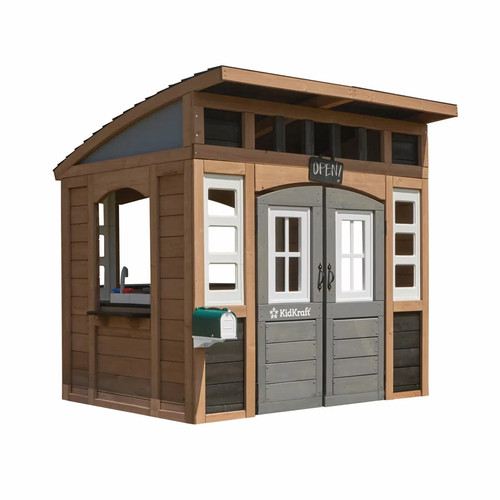Kids outdoor wooden playhouse - wooden,