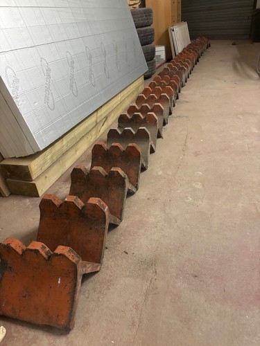 Vintage roof ridge tiles - vintage,