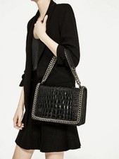 ZARA City Black Quilted Croc
