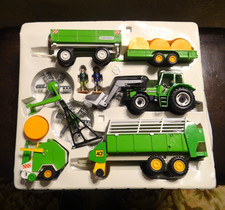 Autocraft Green Monster Tractor, Baler, Forage Wagon, Trailers 1:32