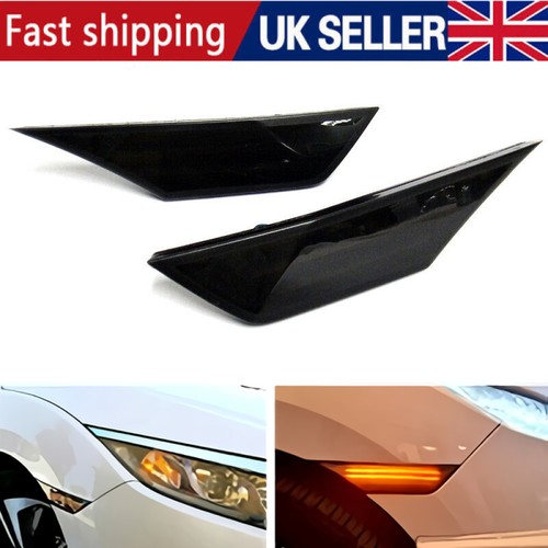 Black smoked side indicator - black,