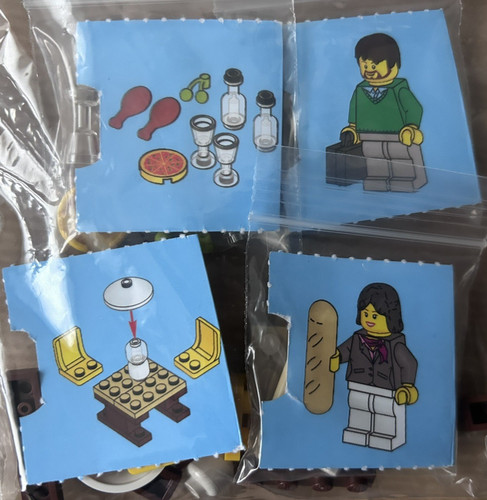 Lego man woman - man, cafe