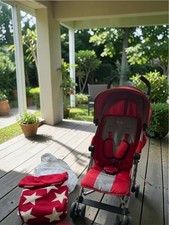Silver Cross Zest red stroller