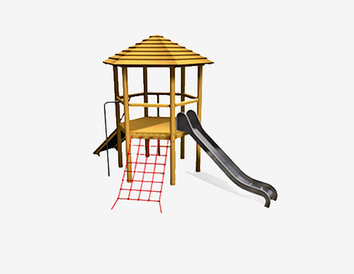 Outdoor wooden play - outdoor, house