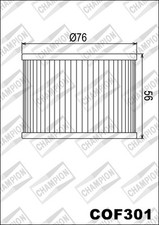 Cof301 Oil Filter CHAMPION Kawasaki ZX1000 A1,A2,A3 (GPZ1000RX) 1000 1986 1987