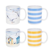 Set of 4 Mugs Seaside Beach