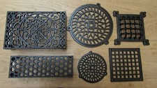 CAST IRON OLD RETRO VINTAGE REPRO RUSTIC VICTORIAN AIR VENT BRICK GRILLE COVER