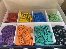 Set Of 8 Soft Silicone Smiley