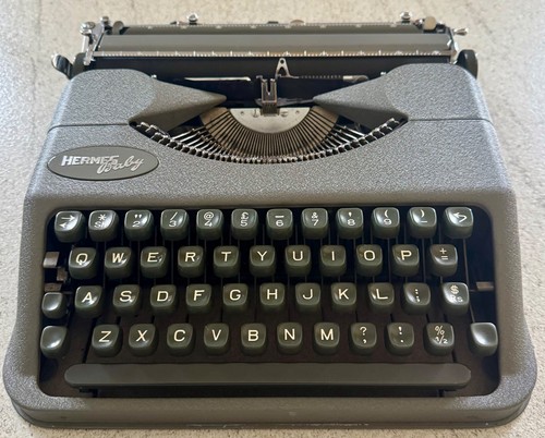 1956 baby hermes typewriter - 1956,
