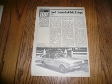 English Ford Granada Ghia Coupe Two Articles - Autocar The Motor