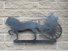 Horse & Trap Silhouette, for Weather vanes or Features in Gates 