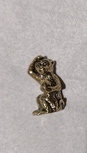 Mini brass monkey figurine - mini, figurine/