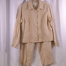 Evan Picone Womens 16 Beige