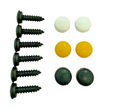 Genuine BMW Number Plate Fixing Screw and  Cap Set - Suitable for all Vehicles