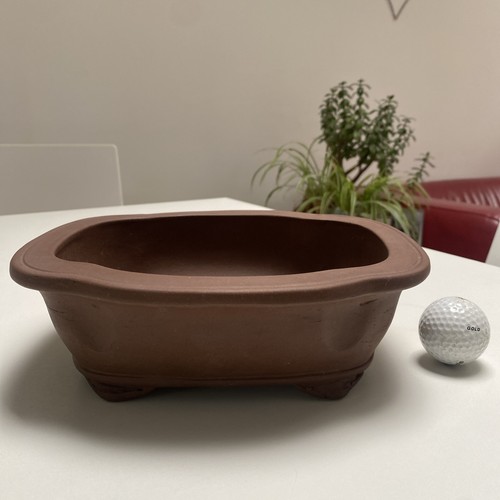 Unglazed bonsai pot 24x21cm - unglazed,