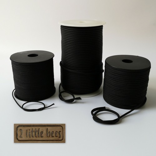 Black paracord strong rope - black,