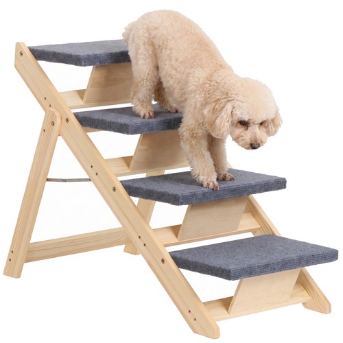 Wooden dog cat pet stairs - wooden,