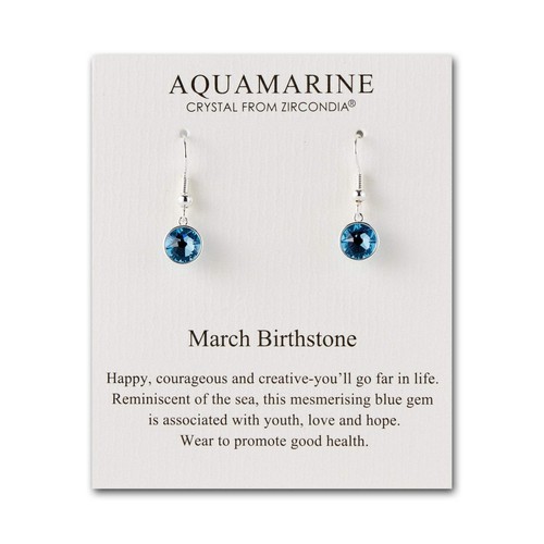 March birthstone drop earrings - march,