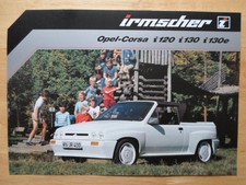 IRMSCHER OPEL CORSA i120 i130 & i130e Convertible 1983 Brochure - Vauxhall Nova
