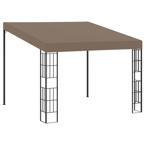 Wall mounted gazebo taupe - wall-mounted,