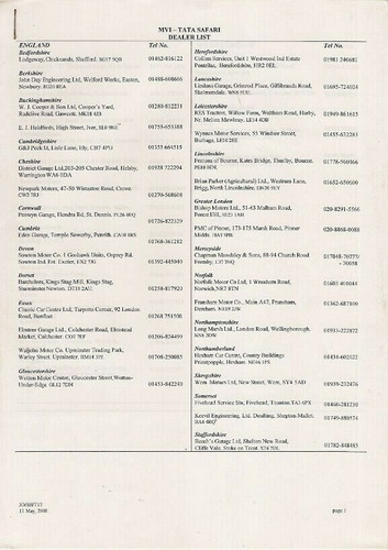 Tata safari dealer list 2000 - dealer,