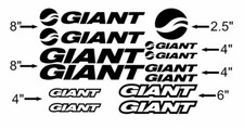 Giant Bike Frame Decals. Road