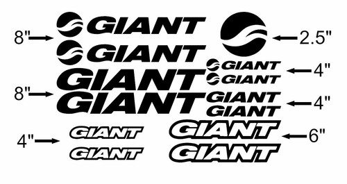 Giant bike frame decals road - giant,