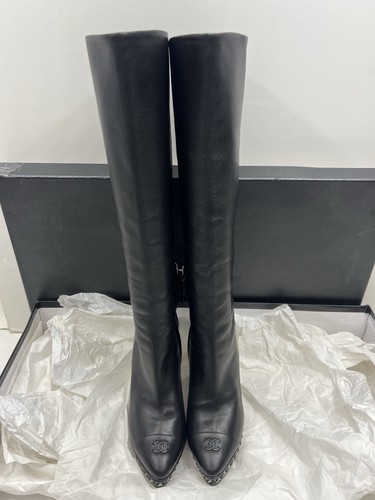 Chanel boots knee high logo - 40,