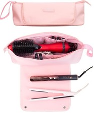 2 In 1 Hair Tools Travel Bag with Heat-resistant Mat Curling Iron Travel Case