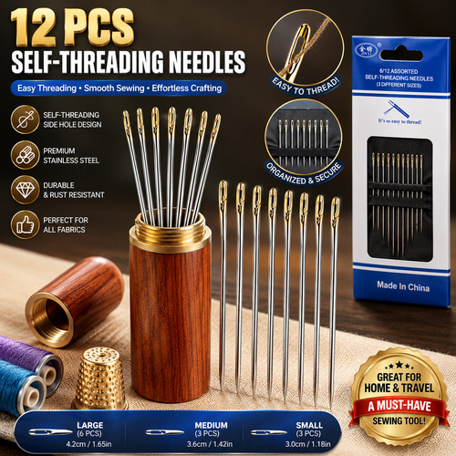 Self threading needles - self, easy