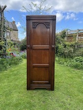 Antique Oak Linen Press Narrow