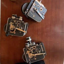 3 bolex 16mm movie cameras H16 REX 3, H8 Rex, H16 Non Reflex