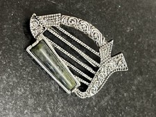 Solvar Vintage Harp Brooch