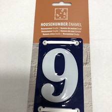 Enamel House Number 9 French Style
