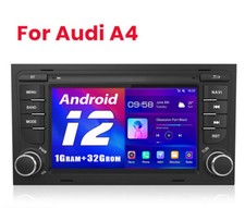 For Audi A4 B6 B7 S4 RS4 Car Radio Head Unit 7" Android 12 GPS Sat Nav WIFI DAB+