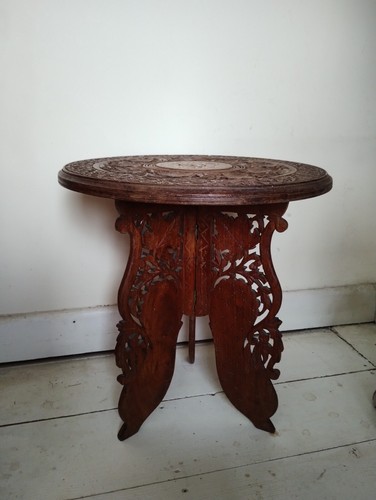 Vintage carved wood sheesham - vintage,