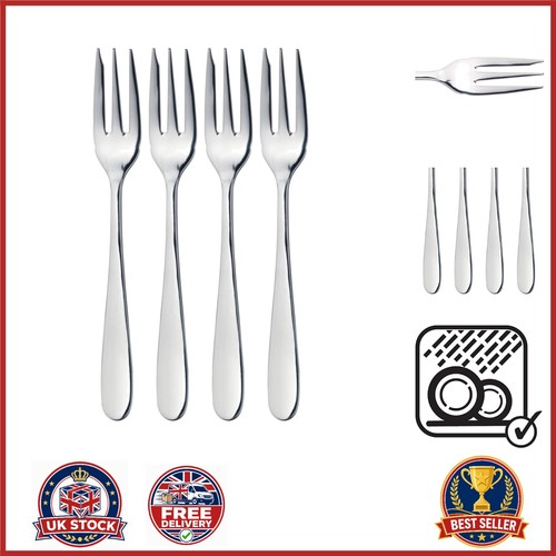 Stainless steel pastry forks - stainless,