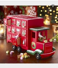 Premier Wooden Advent Calendar Truck With Trear Drawers Merry Christmas