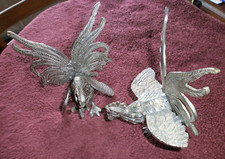 PAIR OF HEAVY SILVER COLOUR