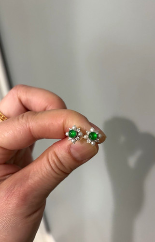 18k white gold type jadeite - gold,