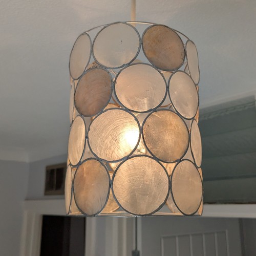 Vintage capiz shell light - -,