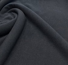 2 Metres Black Thick Fine Rib Fabric Stretch Jersey Dress Crafts 230GSM