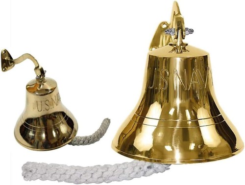Nautical brass ship bell large - nautical,