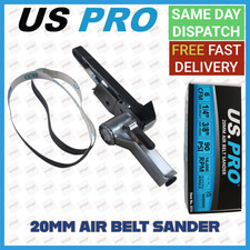 US PRO Tools 20mm Air Belt Sander With Sanding Belts 8318