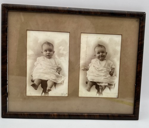 Antique tiger wood oak - oak, framed