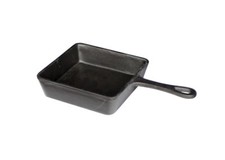 Square Cast Iron Skillet Pan 13.5 cm Frying Griddle with Handle Cooking Pan