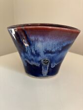 Studio Pottery Blue Ceramic 'Chives' Pot Rosies Pottery Easkey Sligo Ireland