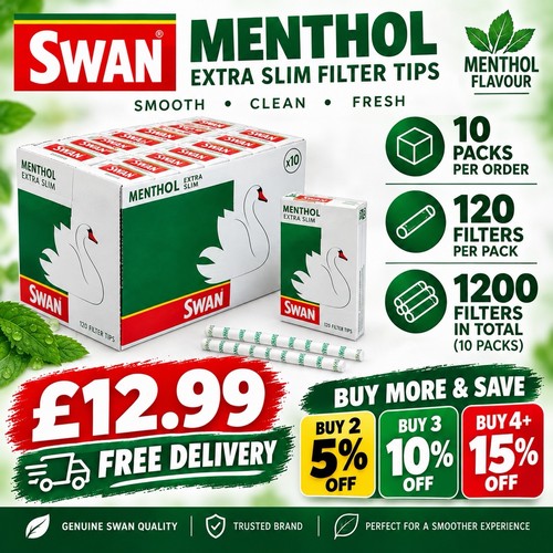 Swan menthol extra slim filter - swan,