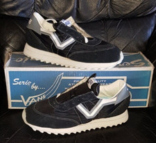 VANS SERIO 252 Runners - 1986 - Vintage Running Shoes - 7 UK / 8D USA - NOS Blac
