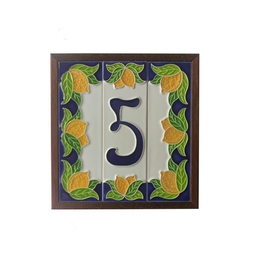 Hand painted ceramic lemon - ceramic,
